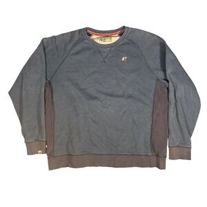 Vintage Russell Athletic Crewneck Sweatshirt Blue Mens L Raglan Sleeve
